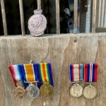 Gary's Grandfather's medals hanging on the front of loft